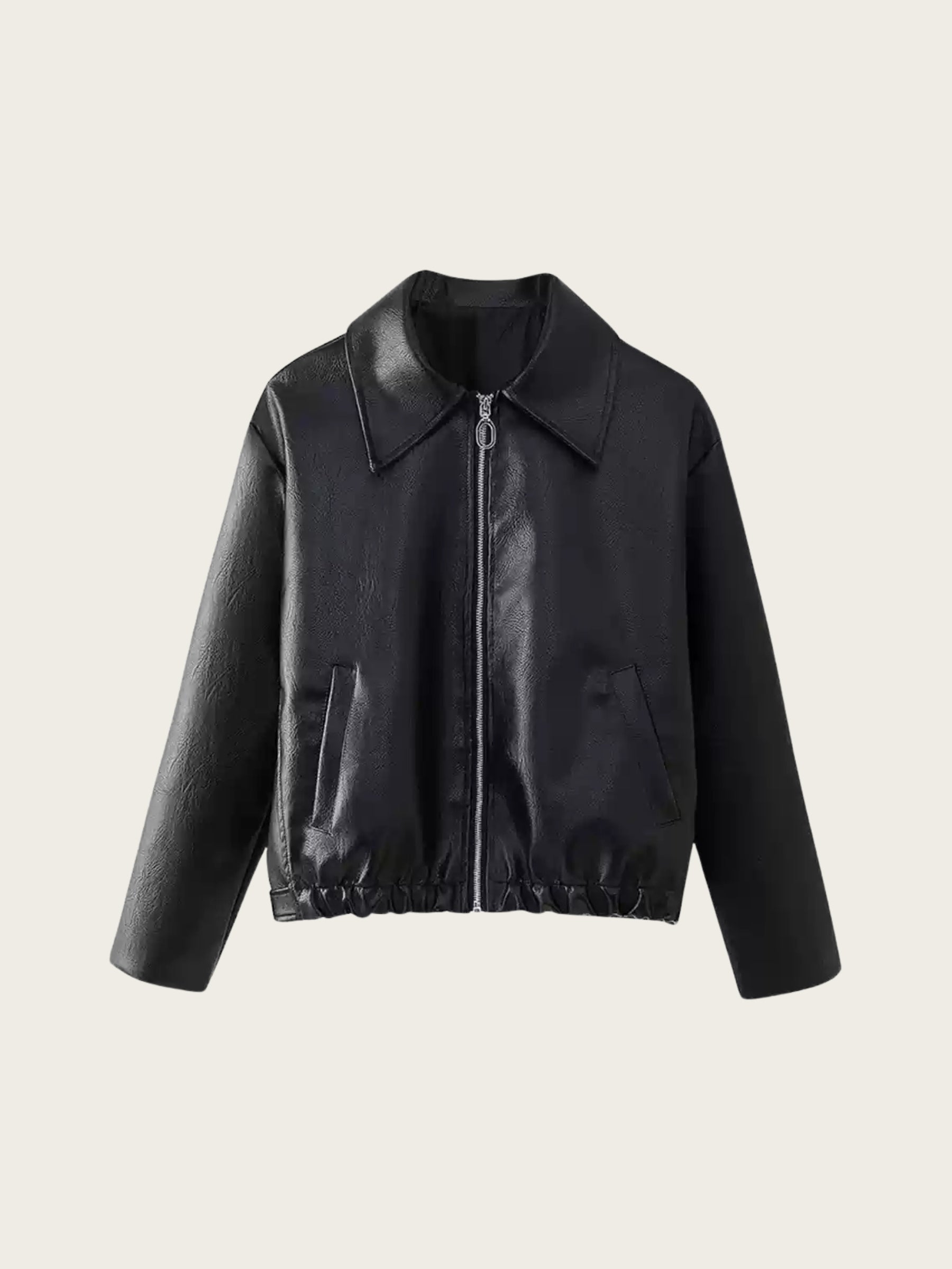 REALMEFIT  -  Muriel Faux Leather Zip-Up Jacket