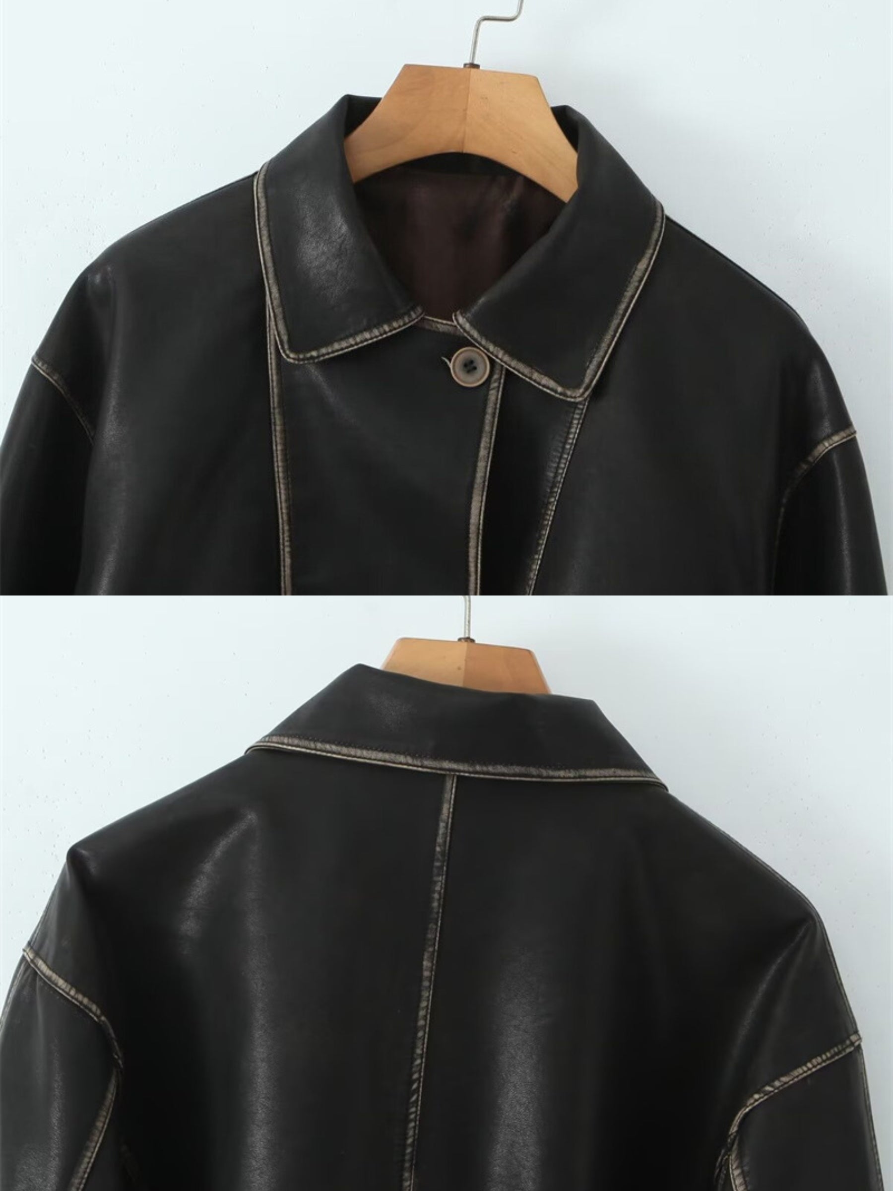 REALMEFIT  -  Amylah Vintage Faux Leather Jacket