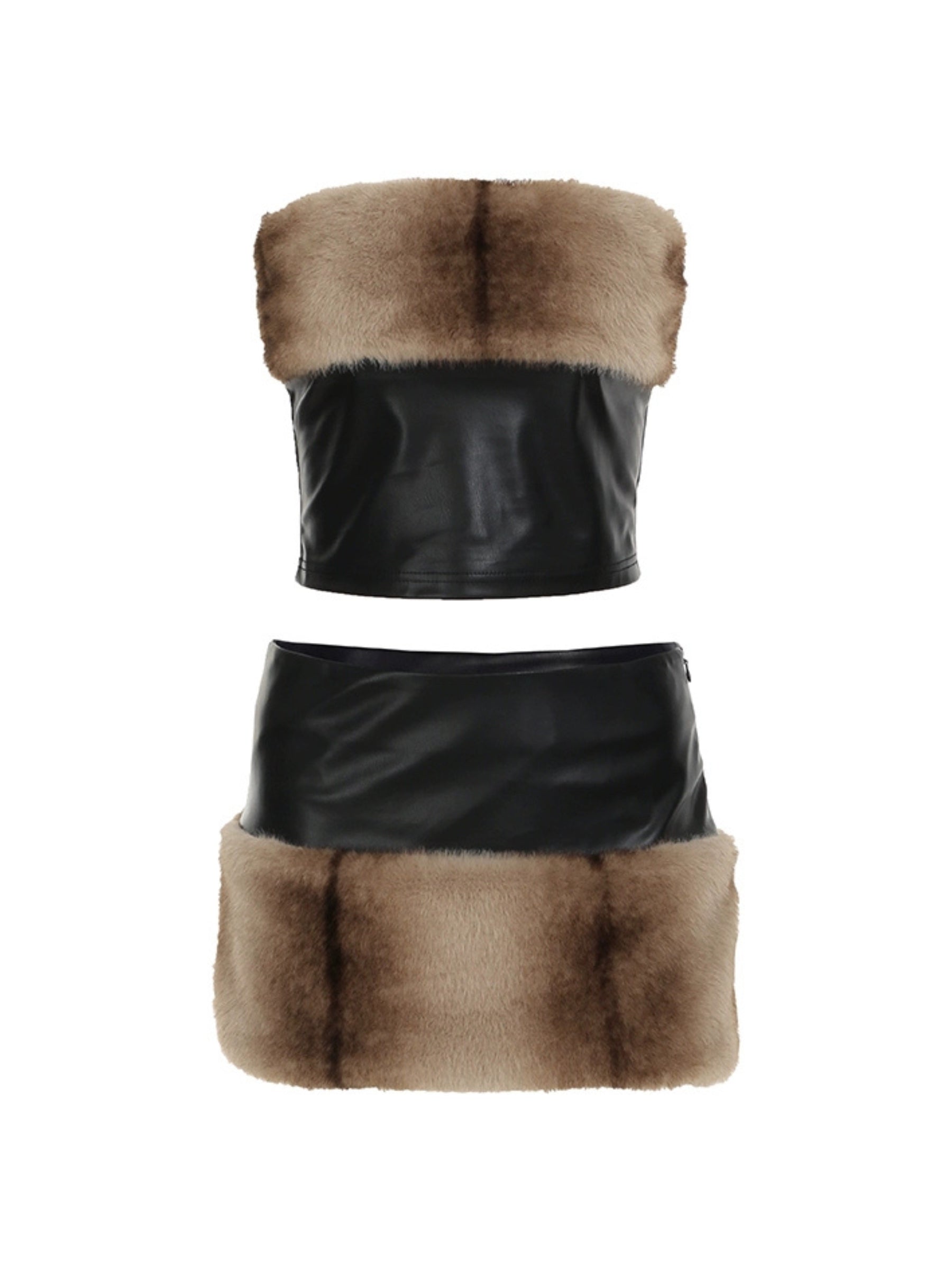 REALMEFIT  - Allisson Furry Leather Tube Set