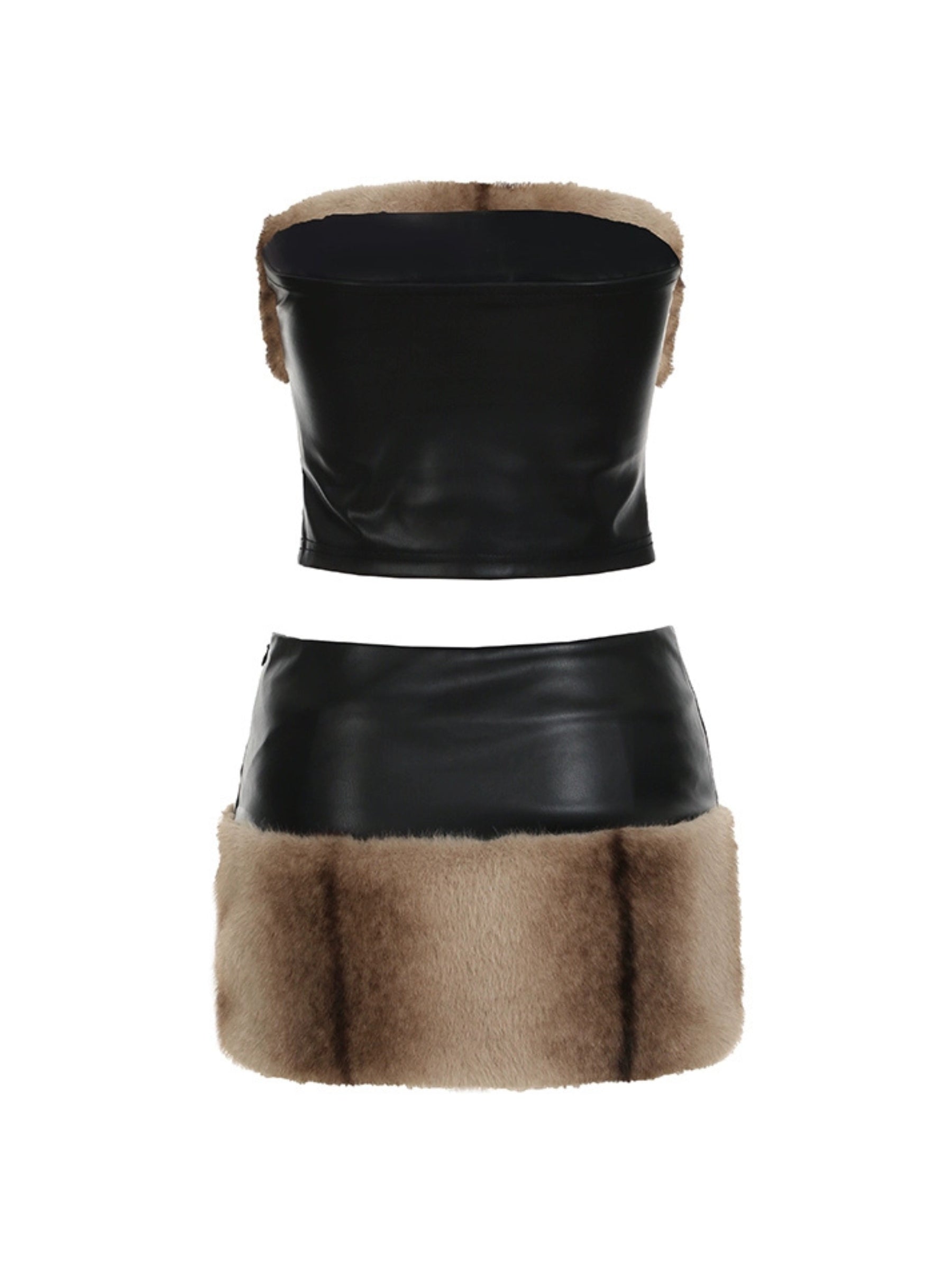 REALMEFIT  - Allisson Furry Leather Tube Set