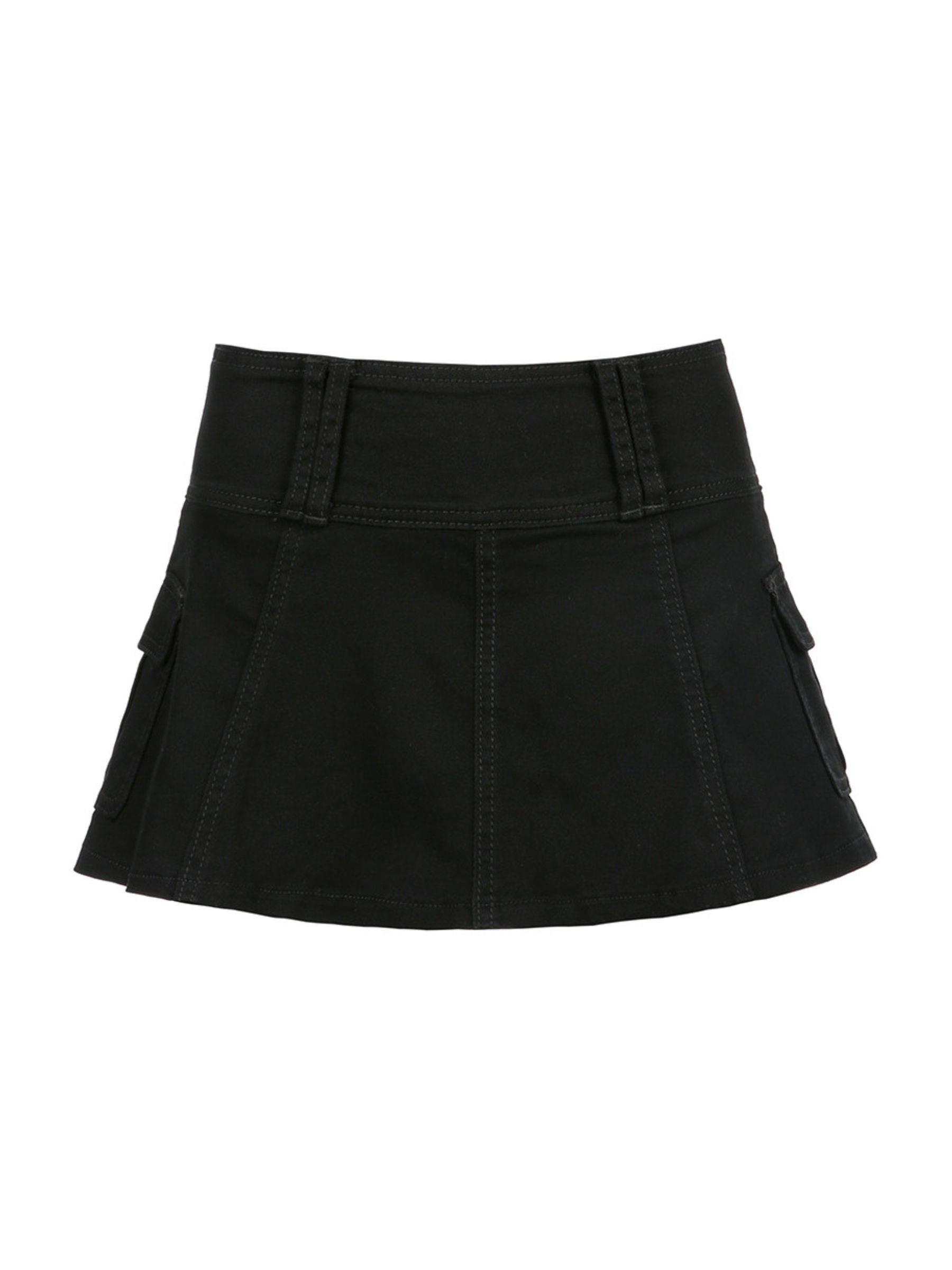 REALMEFIT  -  Yelena Denim Low Waist Mini Skirt