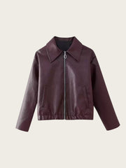 REALMEFIT  -  Muriel Faux Leather Zip-Up Jacket