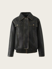 REALMEFIT  -  Renna Vintage Faux Leather Jacket