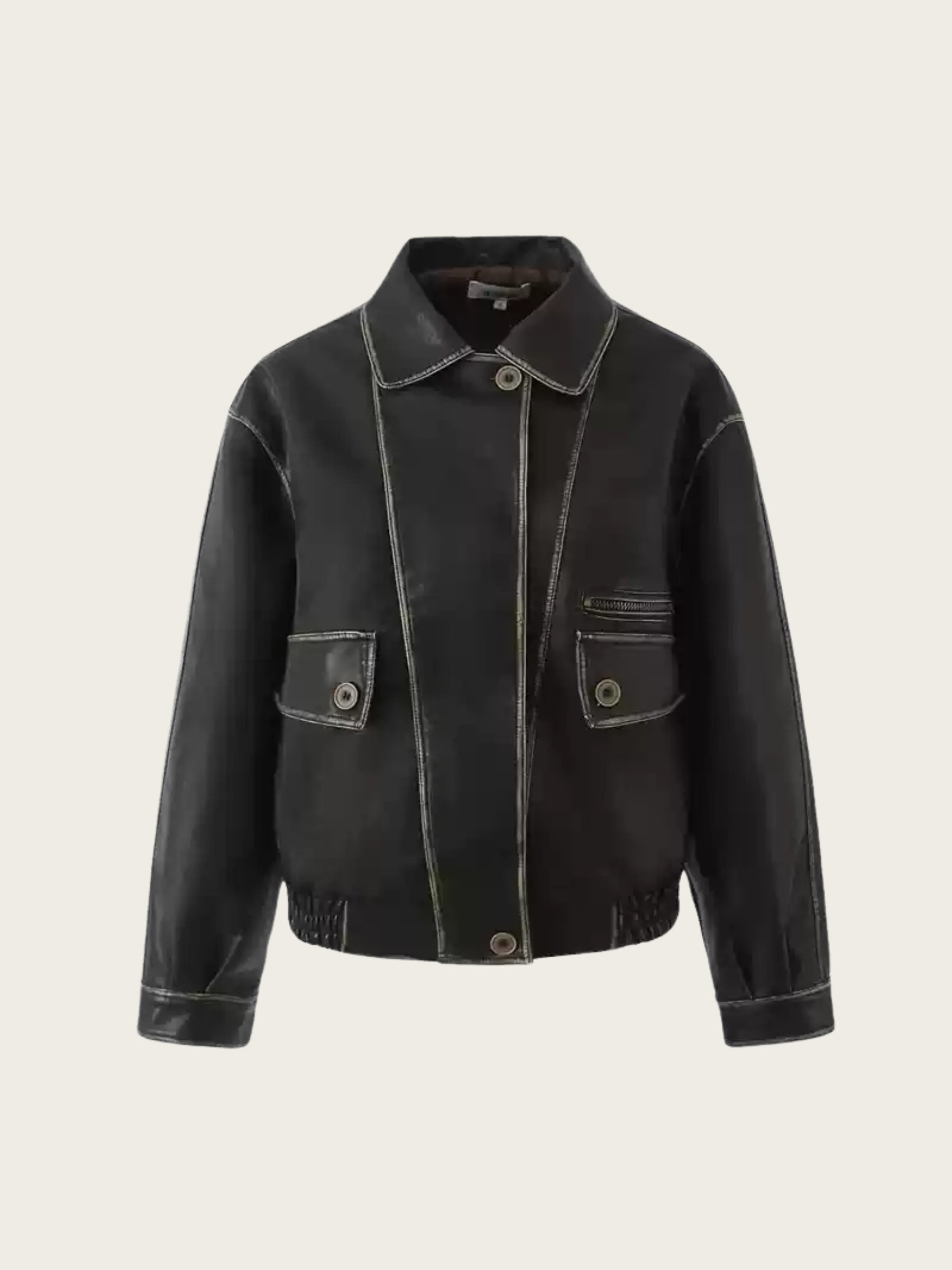 REALMEFIT  -  Amylah Vintage Faux Leather Jacket