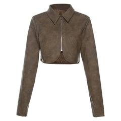 REALMEFIT  -  Alizee Leather Crop Jacket