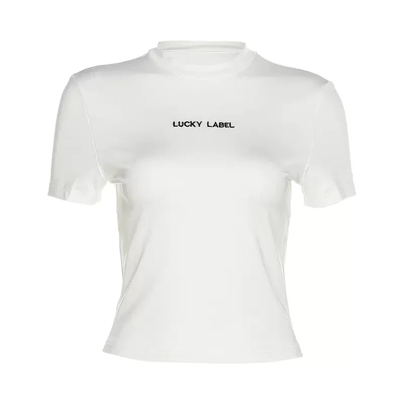 REALMEFIT  - Ilne Letter Print T-Shirt