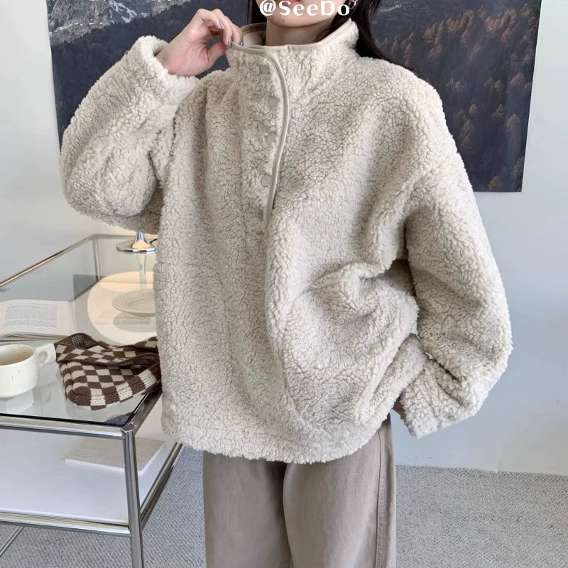 REALMEFIT  - Jessica Oversize Fur Sweatshirt