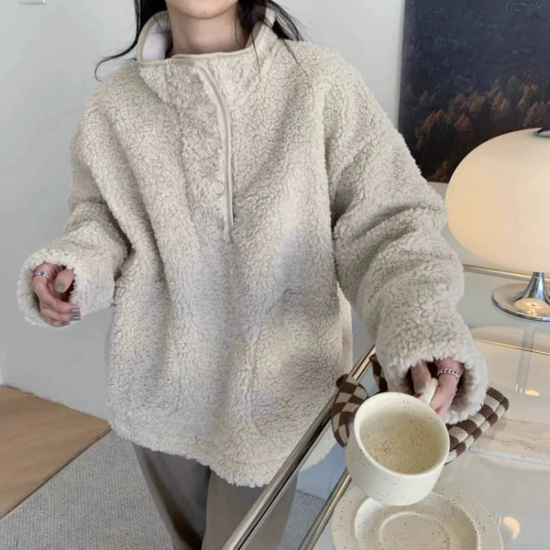 REALMEFIT  - Jessica Oversize Fur Sweatshirt