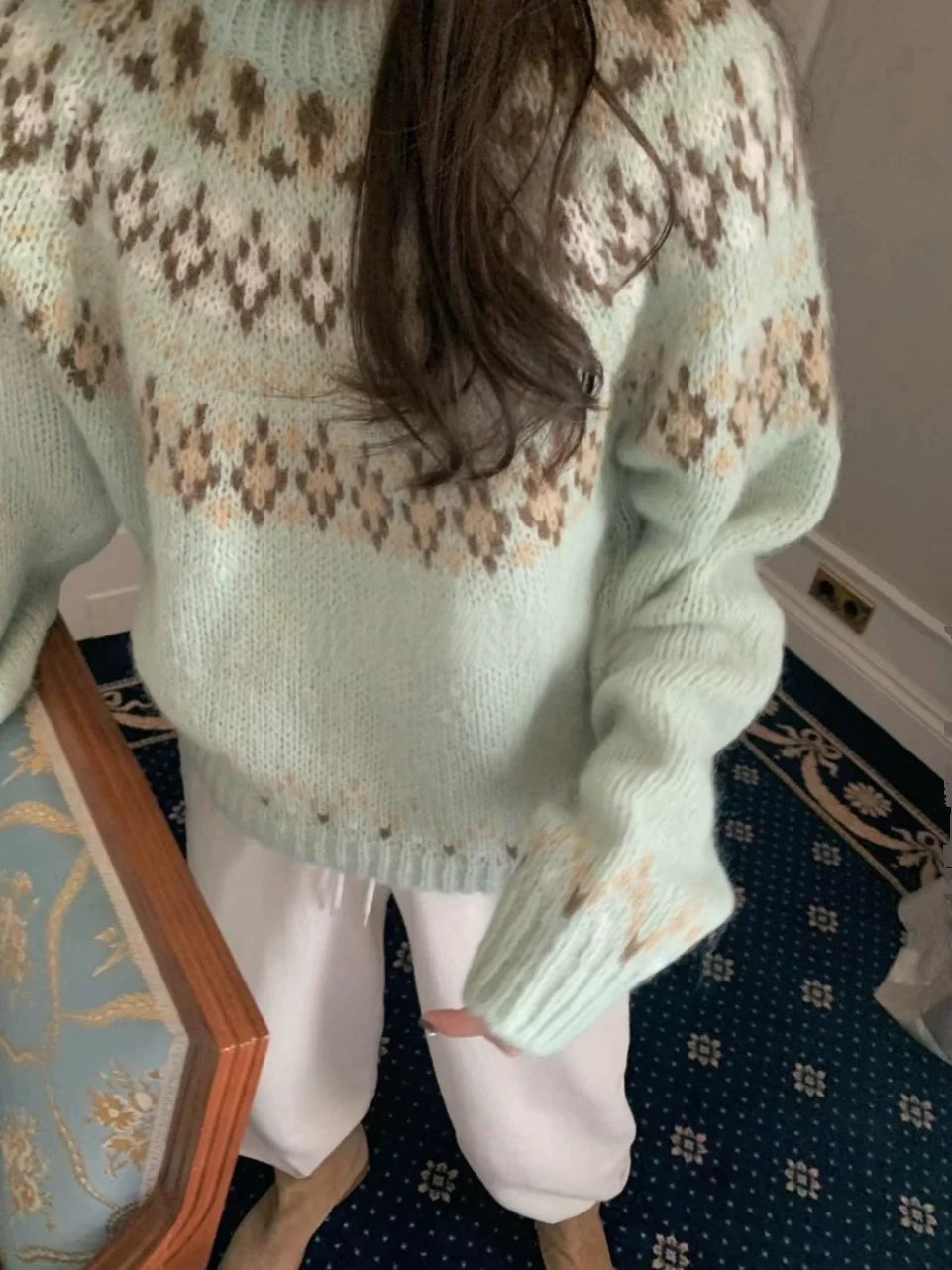 REALMEFIT  - Emalee Nordic Pattern Knit Sweater