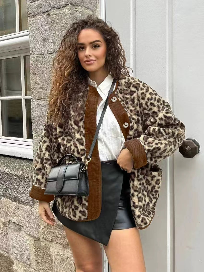 REALMEFIT  -  Abigail Leopard Bouclé Jacket