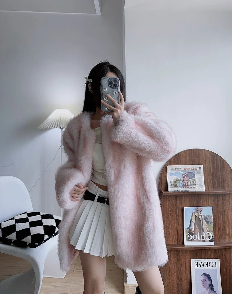 REALMEFIT  -  Kloey Faux Fur Plush Coat