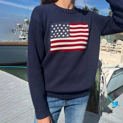 REALMEFIT  -  Mable American Flag Sweater