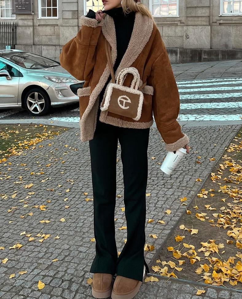 REALMEFIT  -  Nicole Faux Suede Shearling Jacket