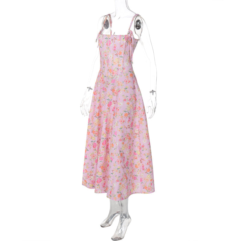 REALMEFIT  -  Zarya Floral Corset Midi Dress