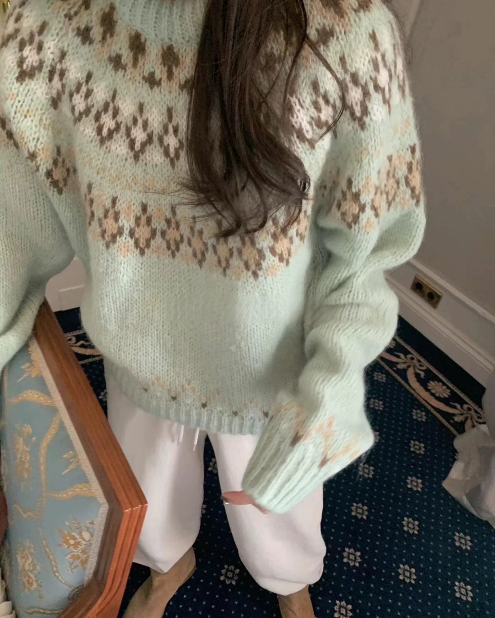 REALMEFIT  - Emalee Nordic Pattern Knit Sweater