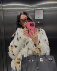 REALMEFIT  -  Enya Leopard Faux Fur Coat