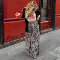 REALMEFIT  -  Cristel Leopard Print Wide-Leg Pants