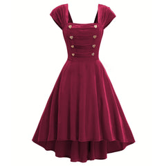 dress Women's Lolita Princess Dress Court Style Vest Skirt High Waist Temperament Retro Dress  