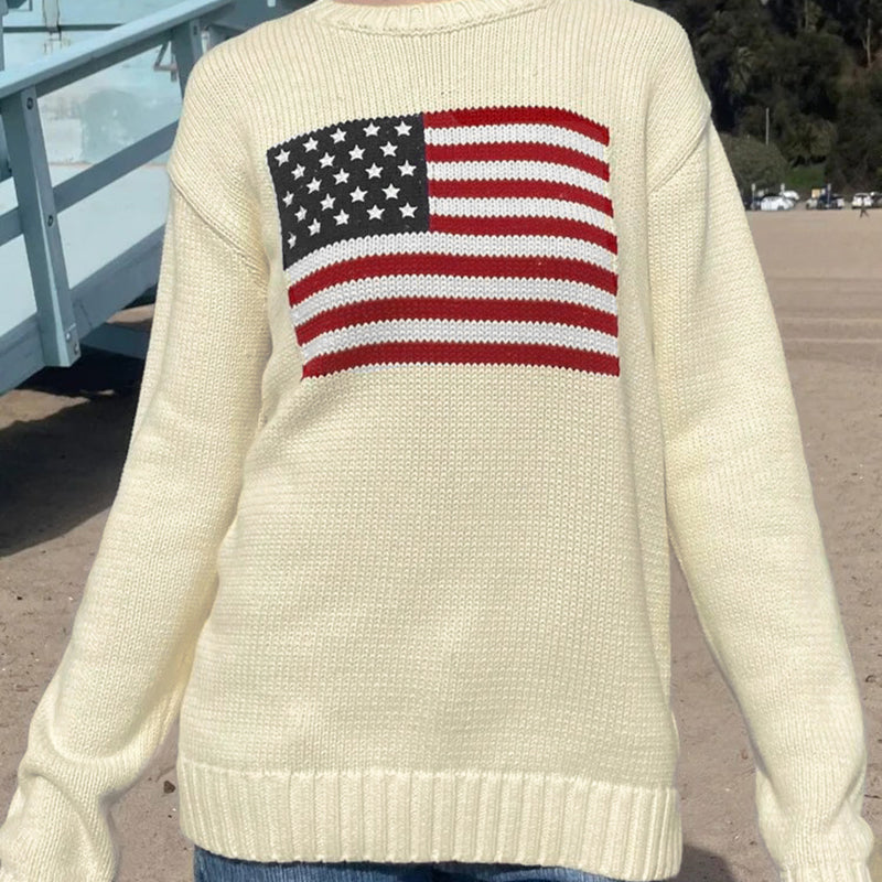 REALMEFIT  -  Mable American Flag Sweater