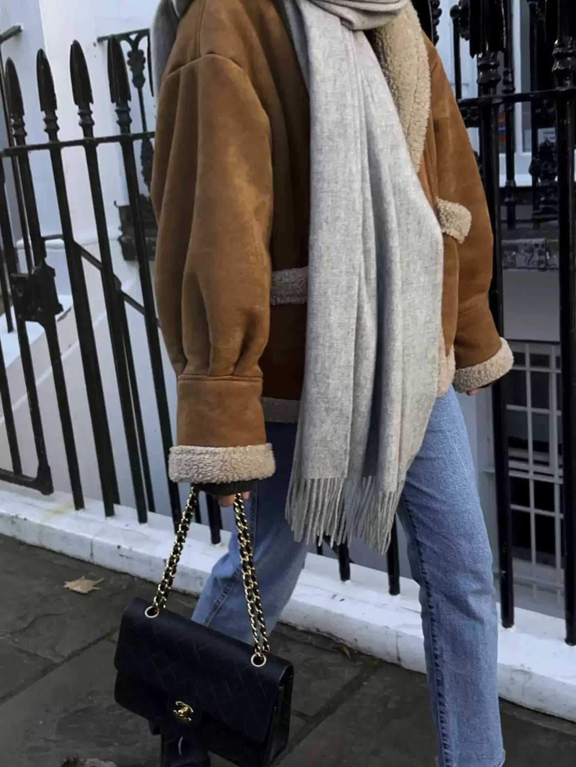 REALMEFIT  -  Nicole Faux Suede Shearling Jacket