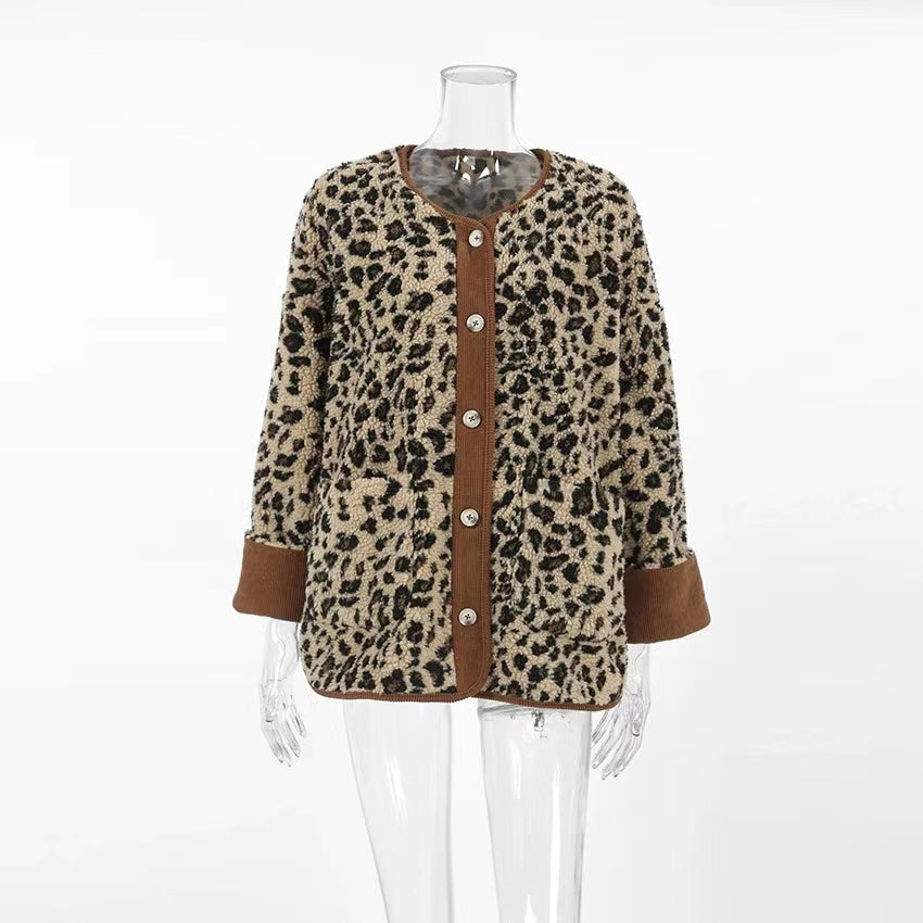 REALMEFIT  -  Abigail Leopard Bouclé Jacket