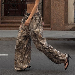 REALMEFIT  -  Baker Camo Print Wide-Leg Pants