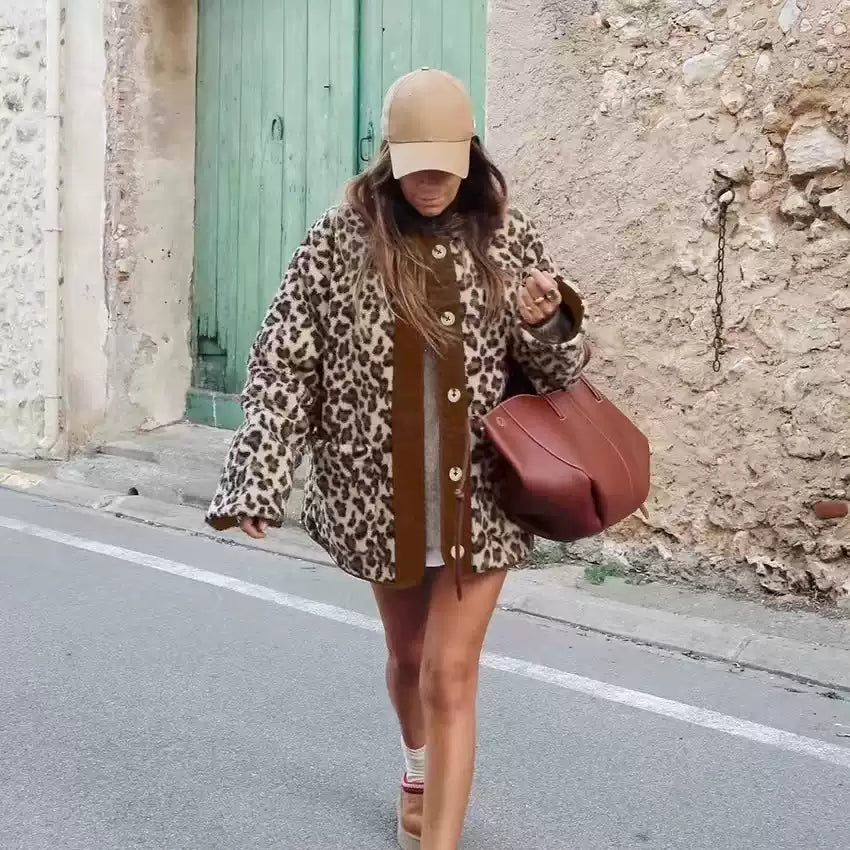 REALMEFIT  -  Abigail Leopard Bouclé Jacket