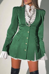 2024 fall fashion trends Suit Jacket Fake Two-Piece Skirt Women's Clothing