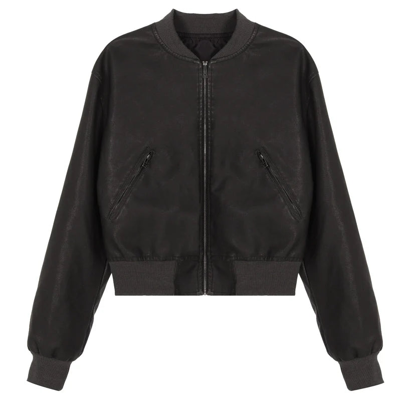 Realmefit Kiya Leather Crop Jacket