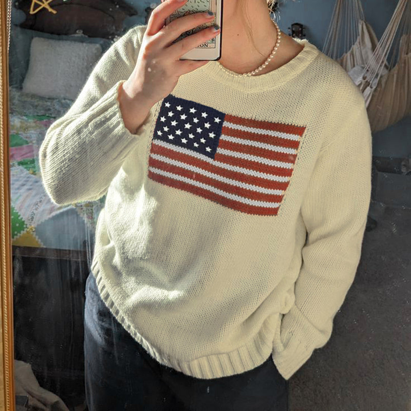 REALMEFIT  -  Mable American Flag Sweater