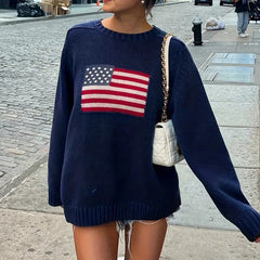 REALMEFIT  -  Mable American Flag Sweater