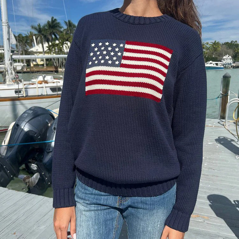 REALMEFIT  -  Mable American Flag Sweater