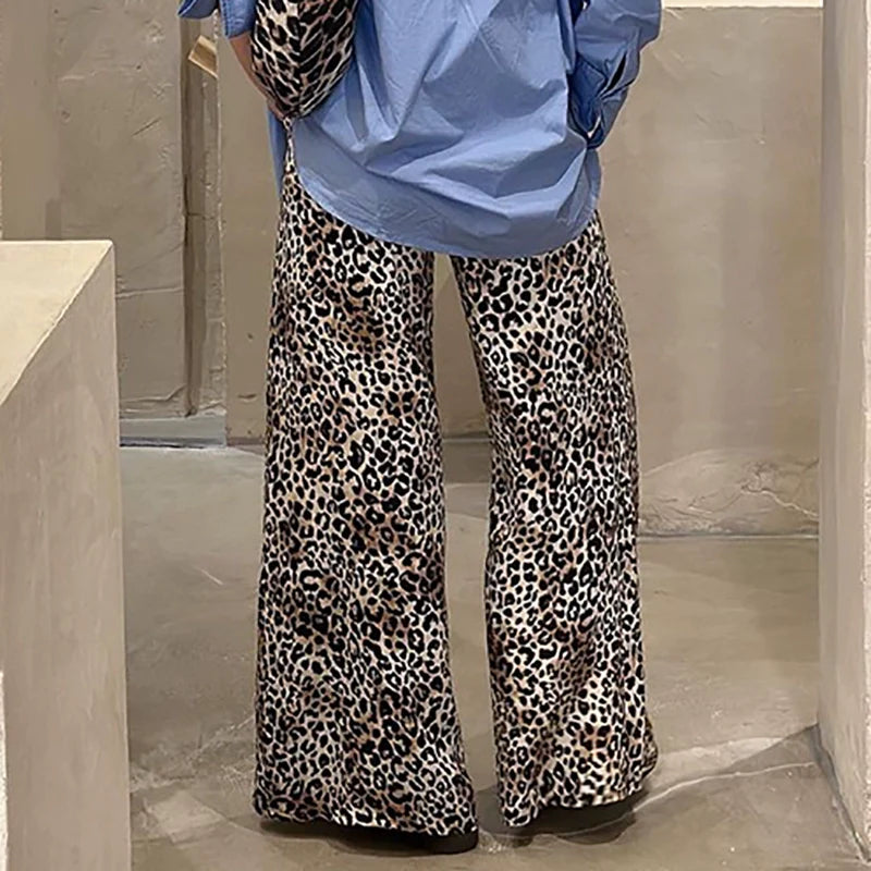 REALMEFIT  -  Cristel Leopard Print Wide-Leg Pants