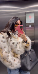 REALMEFIT  -  Enya Leopard Faux Fur Coat