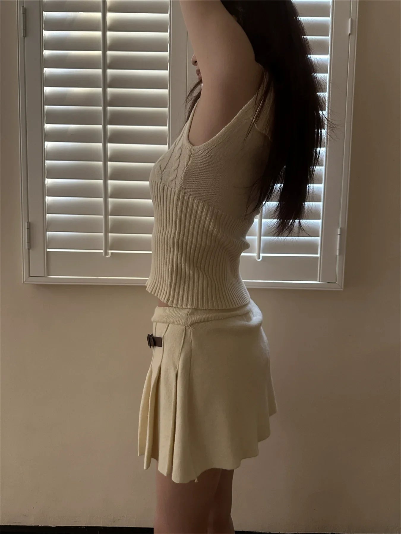 REALMEFIT  -  Adilene Retro Knit Skirt Suit