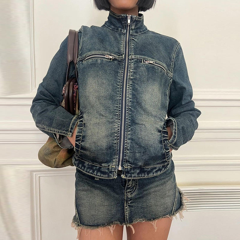 REALMEFIT  -  Kapri Denim Jacket & Mini Skirt