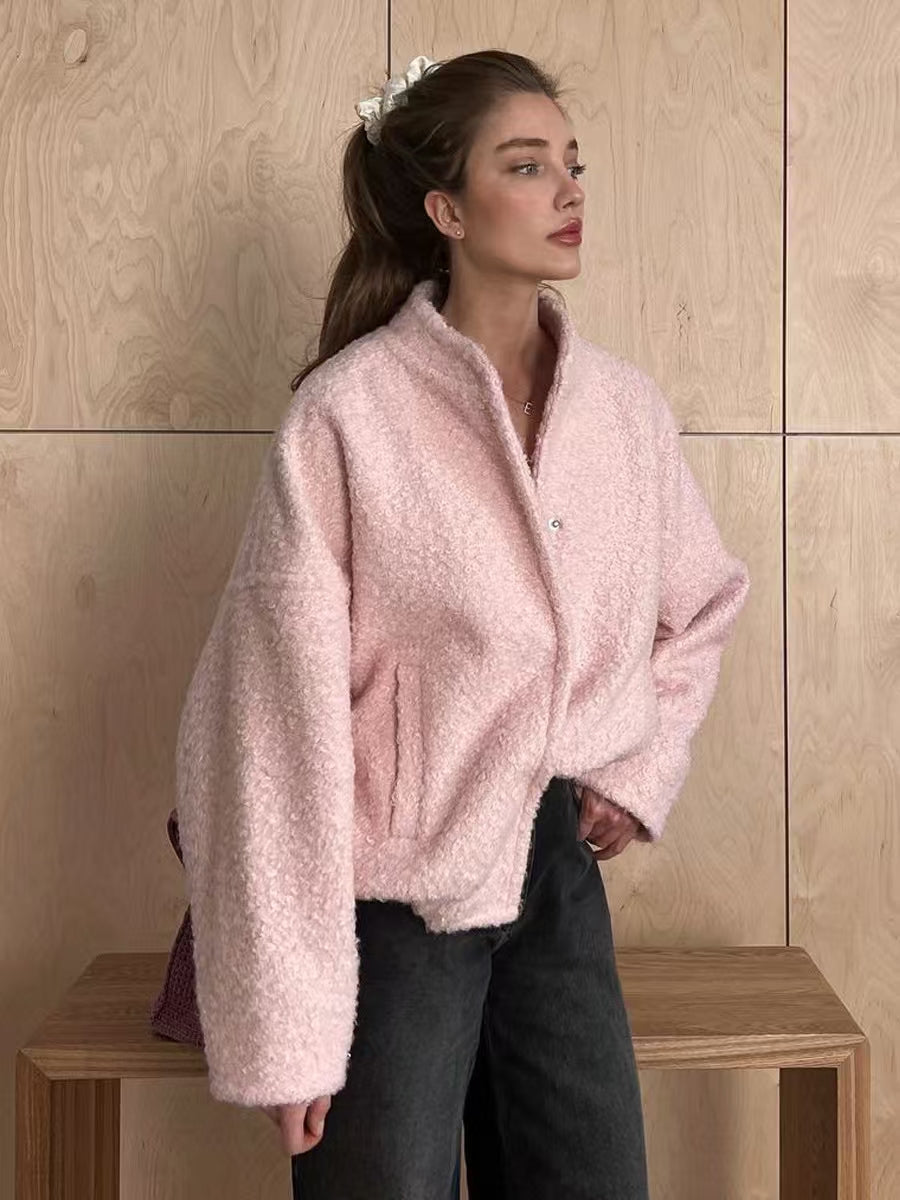 REALMEFIT  -  Nathaly Soft Pink Bouclé Jacket