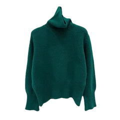 preppy Japanese Style Retro Pile Turtleneck Sweater Women's Loose Lazy Outer Wear Niche Autumn and Winter New Soft Glutinous Style Pullover Top