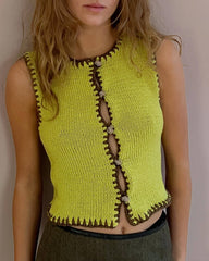 REALMEFIT  -  Sage Knitted Vest Top