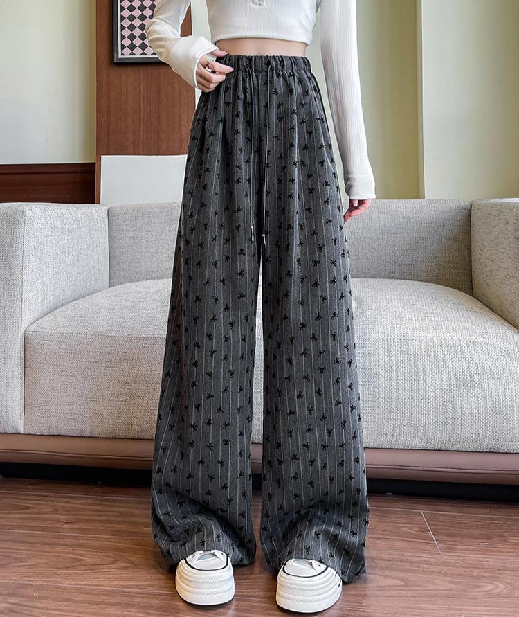 REALMEFIT  -  Annette Bow Print Wide-Leg Pants