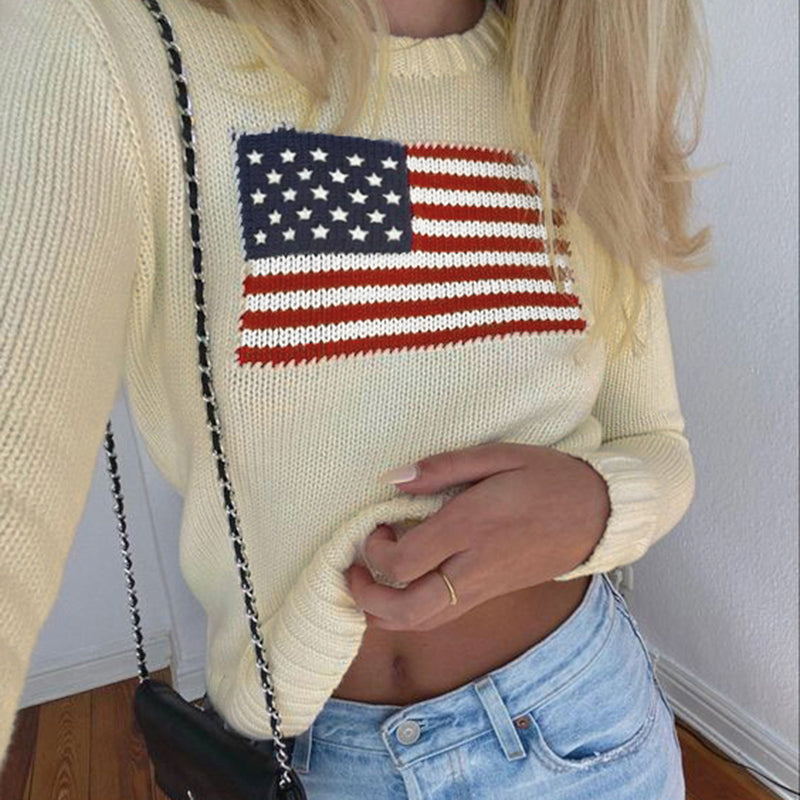 REALMEFIT  -  Mable American Flag Sweater