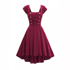 dress Women's Lolita Princess Dress Court Style Vest Skirt High Waist Temperament Retro Dress  