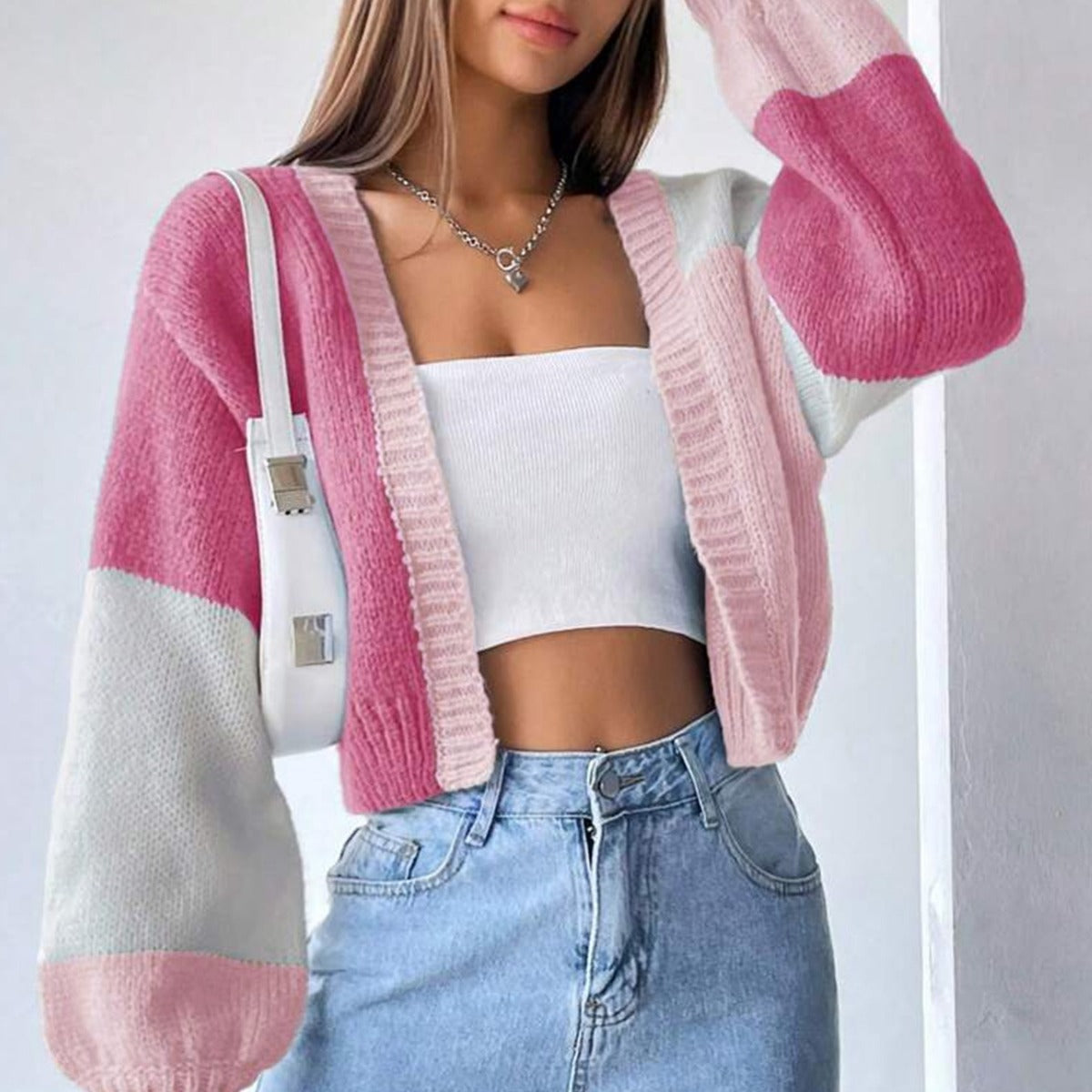 2000s fashion 24 Cardigan Sweater Women's New Versatile Color Matching Casual Niche Retro Striped Long Sleeve Sweater Coat for Women