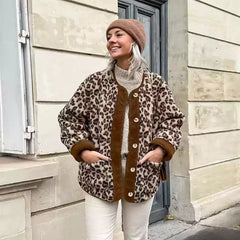 REALMEFIT  -  Abigail Leopard Bouclé Jacket