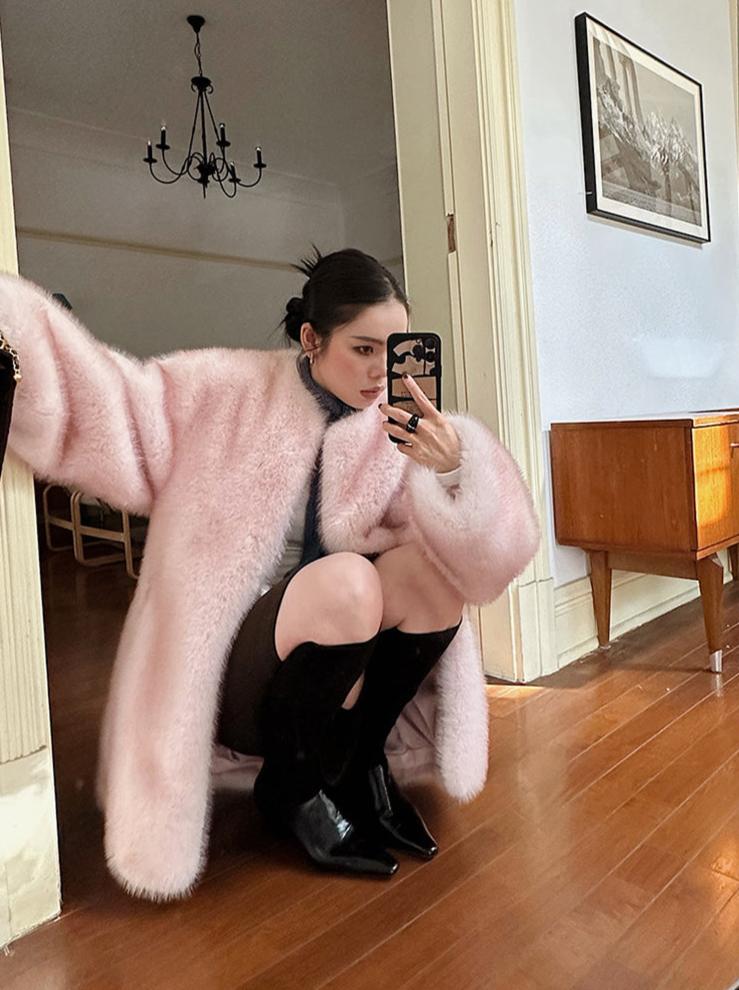 REALMEFIT  -  Kloey Faux Fur Plush Coat