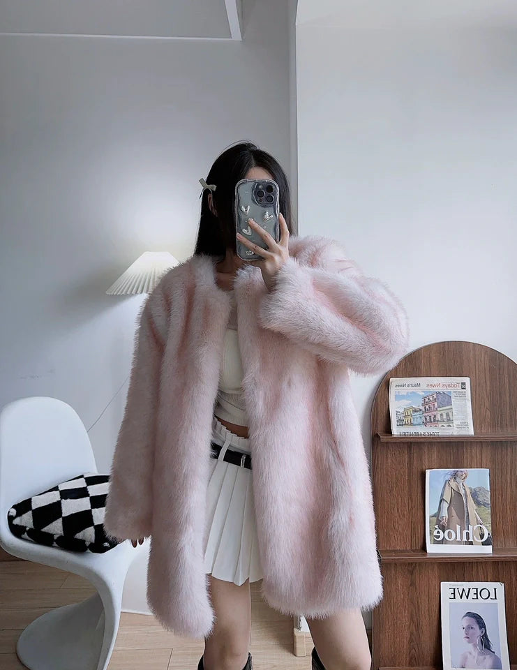 REALMEFIT  -  Kloey Faux Fur Plush Coat