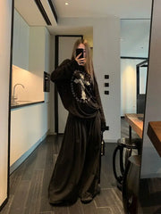 REALMEFIT  -  Streetwear Loose Graphic T Shirts Woman Clothing Korean Fashion 2000s Clothes Y2k Print Tees Female Long Sleeve Tshirt