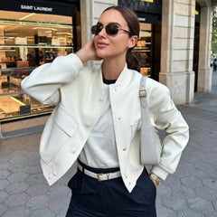 Realmefit  Winter Jackets For Women Fashion Pockets Autumn Jacket Solid Coat Female Long Sleeve Casual New Outerwears Chic Tops