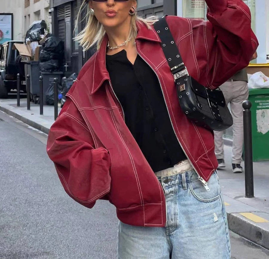 REALMEFIT  -  Tayla Faux Leather Jacket