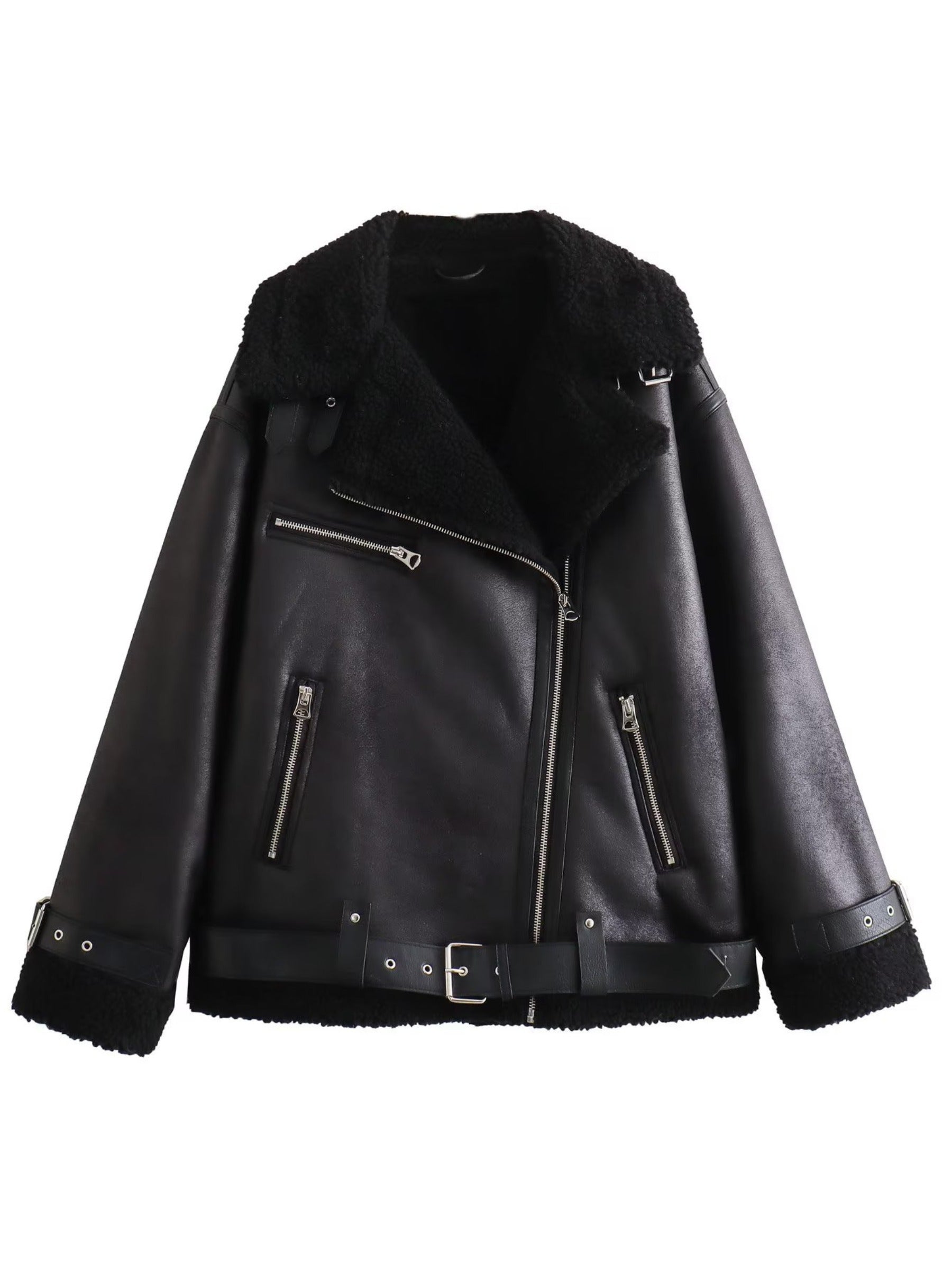 REALMEFIT  -  Viviane Faux Leather Oversize Jacket